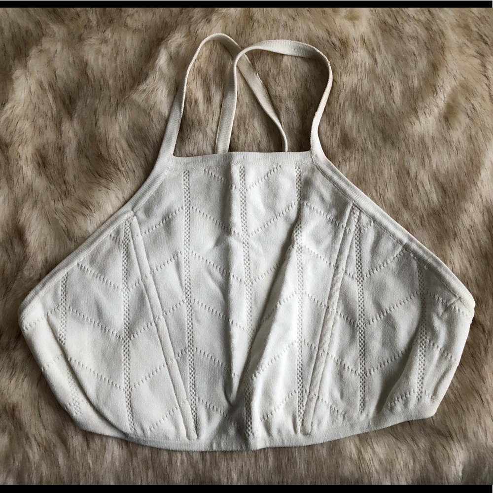 Beach Riot x Stone cold fox halter swim top sz M
